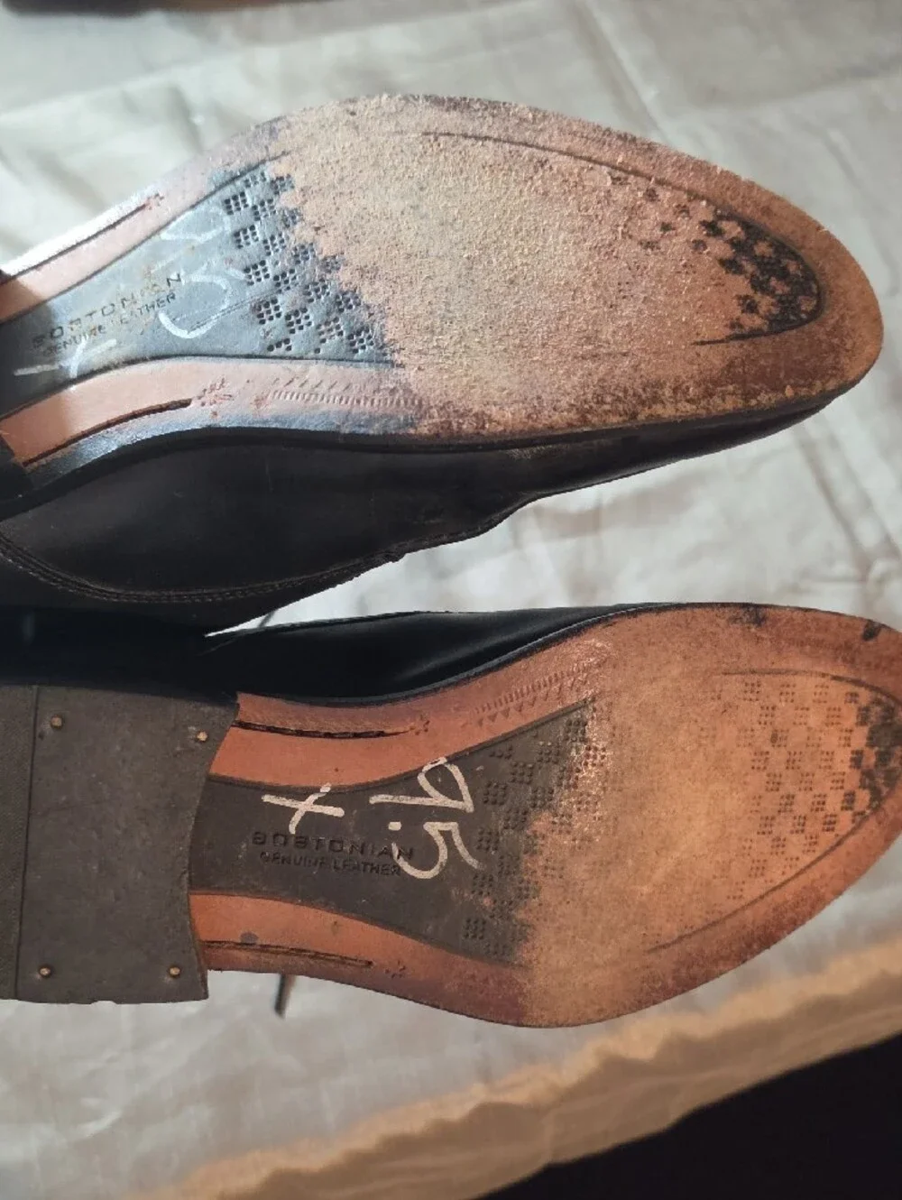 Bostonian Black Leather Lace-Up Derby Shoes